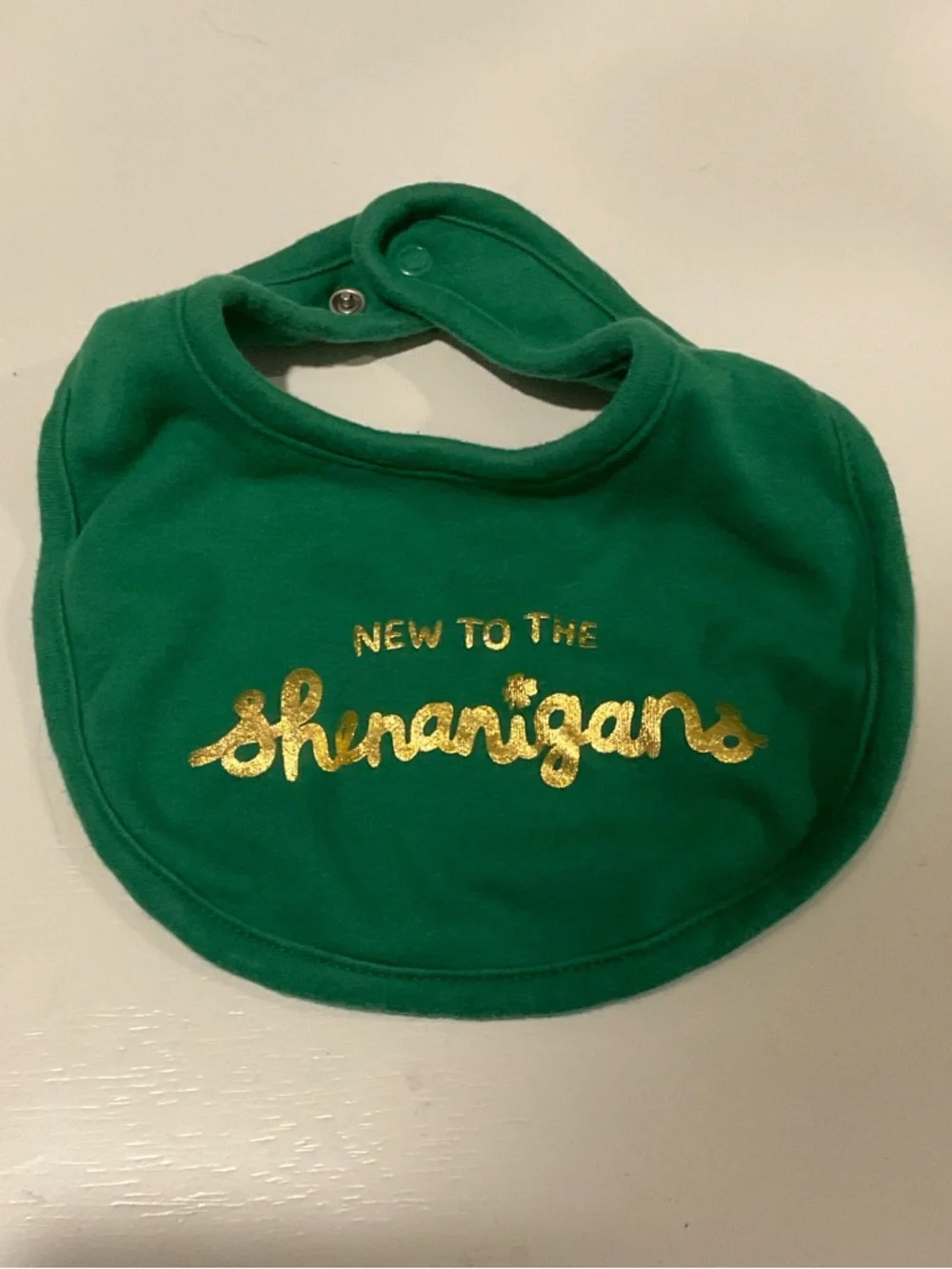Carter's St. Patrick's Day Green & Gold Baby Bib
